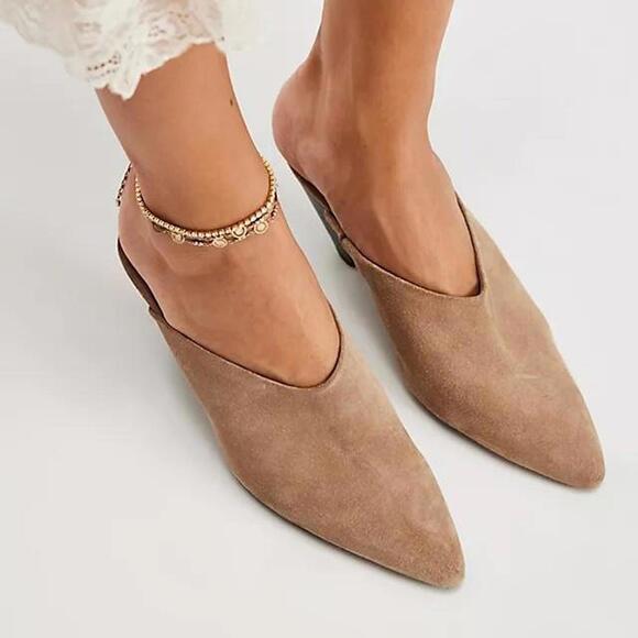 Free People Shoes - Free People Stellar Mules in Fadded Saddle Suede